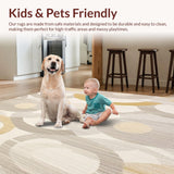 Beige Round Featuring Modern Minimalist Circular Line Art Design(Beige)