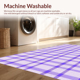 Ultra Soft Area Rug, Non Slip, Stain Resistant, Washable Area Rugs for Living Room, Bedroom, Youthful Elegant Lattice Arrangement(Purple)