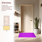 Ultra Soft Area Rug, Non Slip, Stain Resistant, Washable Area Rugs for Living Room, Bedroom, Contemporary Purple Bath Rug with Humor(Purple)