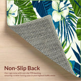 Elegant Blue Green Botanical Print(Blue)