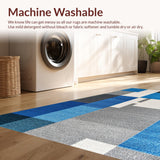 Ultra Soft Area Rug, Non Slip, Stain Resistant, Washable Area Rugs for Living Room, Bedroom, Geometric Pattern Bedroom Area Rug for High Traffic Spaces(Gray)