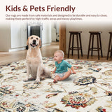 Chic Vintage Distressed Floral Design(Beige)