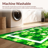 Ultra Soft Area Rug, Non Slip, Stain Resistant, Washable Area Rugs for Living Room, Bedroom, Rustic Polka Dot Green Patterns(Green)