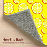 Ultra Soft Area Rug, Non Slip, Stain Resistant, Washable Area Rugs for Living Room, Bedroom, Charming Fruit-Inspired Motif(Yellow)