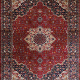 Ultra Soft Area Rug, Non Slip, Stain Resistant, Washable Area Rugs for Living Room, Bedroom, Sophisticated Classic Trellis Theme(Red)