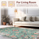 Sage Green Retro Floral Elegance(Green)