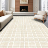 Luxora Diamond Checkered Area Sophisticated Geometric Home Decor(Beige)