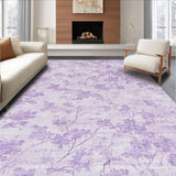 Ultra Soft Area Rug, Non Slip, Stain Resistant, Washable Area Rugs for Living Room, Bedroom, Artistic Floral Inspired Lavender Rug With Water Absorbing Innovative Design(Purple)