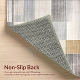 Ultra Soft Area Rug, Non Slip, Stain Resistant, Washable Area Rugs for Living Room, Bedroom, Modern Distressed Geometric Non Slip Small Floor Area(Gray)