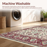 Ultra Soft Area Rug, Non Slip, Stain Resistant, Washable Area Rugs for Living Room, Bedroom, Boho Runner for Hallway and Entryway(Beige)