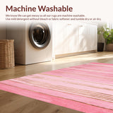 Ultra Soft Area Rug, Non Slip, Stain Resistant, Washable Area Rugs for Living Room, Bedroom, Luxurious Velvet Textured Minimalist Design(Pink)