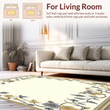 Ultra Soft Area Rug, Non Slip, Stain Resistant, Washable Area Rugs for Living Room, Bedroom, Boho Accent Non Slip(Beige)