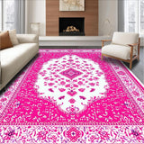 Ultra Soft Area Rug, Non Slip, Stain Resistant, Washable Area Rugs for Living Room, Bedroom, Lively Soft Pink Whirl Patterns(Pink)