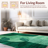 Ultra Soft Area Rug, Non Slip, Stain Resistant, Washable Area Rugs for Living Room, Bedroom, Plush Fuzzy Nursery Rug for Hygge Decor(Green)