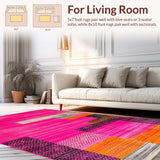 Ultra Soft Area Rug, Non Slip, Stain Resistant, Washable Area Rugs for Living Room, Bedroom, Vibrant Pink Animal Print Elegance(Pink)