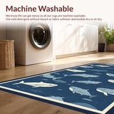 Elegant Hand Hooked Ocean Theme(Blue)