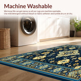 Ultra Soft Area Rug, Non Slip, Stain Resistant, Washable Area Rugs for Living Room, Bedroom, Stair Runner Pack Non Slip Stairway Grip(Blue)