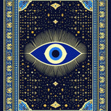 Artistic Distressed Geometric Visuals(Blue)