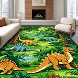 Dinosaur Themed Vibrant Safari Landscape(Green)