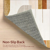 Low Pile Beige With Abstract Geometric Design For Contemporary Decor(Beige)