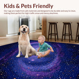 Ultra Soft Area Rug, Non Slip, Stain Resistant, Washable Area Rugs for Living Room, Bedroom, Dazzling Intergalactic Visual Harmony(Blue)