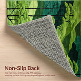Ultra Soft Area Rug, Non Slip, Stain Resistant, Washable Area Rugs for Living Room, Bedroom, Serene Nature-Inspired Visual Appeal(Green)