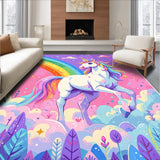 Ultra Soft Area Rug, Non Slip, Stain Resistant, Washable Area Rugs for Living Room, Bedroom, Machine Washable Fuzzy Rug for Princess Bedroom(Pink)
