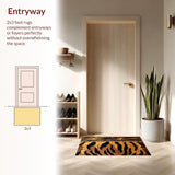 Ultra Soft Area Rug, Non Slip, Stain Resistant, Washable Area Rugs for Living Room, Bedroom, Bold Earthy Tiger Print(Brown)