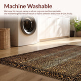 Ultra Soft Area Rug, Non Slip, Stain Resistant, Washable Area Rugs for Living Room, Bedroom, Trendy Urban Leopard Texture(Gold)