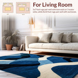 Dynamic Blue Tones Shag Appeal(Blue)