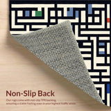 Ultra Soft Area Rug, Non Slip, Stain Resistant, Washable Area Rugs for Living Room, Bedroom, Unique Modernist Pattern Play(Black)