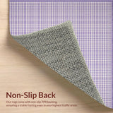 Ultra Soft Area Rug, Non Slip, Stain Resistant, Washable Area Rugs for Living Room, Bedroom, Trendy Light Purple Trellis Design(Purple)