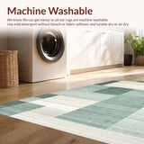 Ultra Soft Area Rug, Non Slip, Stain Resistant, Washable Area Rugs for Living Room, Bedroom, Serene Contemporary Lattice Style(Gray)