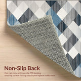 Ultra Soft Area Rug, Non Slip, Stain Resistant, Washable Area Rugs for Living Room, Bedroom, Rustic Textured Geometric Aesthetic(Gray)