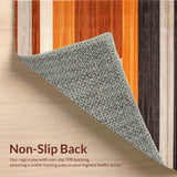 Ultra Soft Area Rug, Non Slip, Stain Resistant, Washable Area Rugs for Living Room, Bedroom, Modern Rustic Striped Decor(Brown)