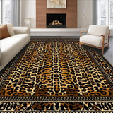 Ultra Soft Area Rug, Non Slip, Stain Resistant, Washable Area Rugs for Living Room, Bedroom, Chic Contemporary Cheetah Style(Brown)