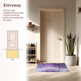 Ultra Soft Area Rug, Non Slip, Stain Resistant, Washable Area Rugs for Living Room, Bedroom, Contemporary Purple Swirl Aesthetic(Purple)