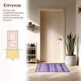 Ultra Soft Area Rug, Non Slip, Stain Resistant, Washable Area Rugs for Living Room, Bedroom, Luxurious Cozy Shag Appeal(Purple)