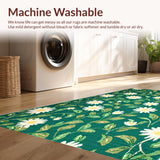 Ultra Soft Area Rug, Non Slip, Stain Resistant, Washable Area Rugs for Living Room, Bedroom, Nature-Inspired Plush Shaggy Carpet for Bedroom Aesthetic(Green)