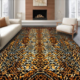 Ultra Soft Area Rug, Non Slip, Stain Resistant, Washable Area Rugs for Living Room, Bedroom, Earthy Toned Wild Spirit(Orange)