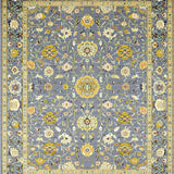 Ultra Soft Area Rug, Non Slip, Stain Resistant, Washable Area Rugs for Living Room, Bedroom, Rustic Sky-Toned Medallion Motif(Gray)