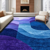 Ultra Soft Area Rug, Non Slip, Stain Resistant, Washable Area Rugs for Living Room, Bedroom, Vibrant Abstract Soft Touch(Purple)