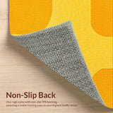 Ultra Soft Area Rug, Non Slip, Stain Resistant, Washable Area Rugs for Living Room, Bedroom, Contemporary Yellow Home Office Plush Accent Rug(Yellow)