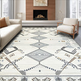 Ultra Soft Area Rug, Non Slip, Stain Resistant, Washable Area Rugs for Living Room, Bedroom, Chic Cream Abstract Textures(Beige)