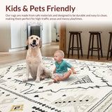 Cozy Fringe Topped Woven Motif(Beige)