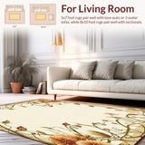 Artistic Vine & Bloom Accent with Earthy Tones for Living Spaces(Beige)