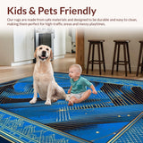 Contemporary Gold Accent Geometry(Blue)