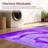 Ultra Soft Area Rug, Non Slip, Stain Resistant, Washable Area Rugs for Living Room, Bedroom, Trendy Soft Textured Expression(Purple)