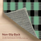 Ultra Soft Area Rug, Non Slip, Stain Resistant, Washable Area Rugs for Living Room, Bedroom, Timeless Farmhouse Plaid Appeal(Gray)