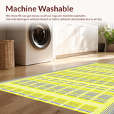 Ultra Soft Area Rug, Non Slip, Stain Resistant, Washable Area Rugs for Living Room, Bedroom, Delightful Whimsical Play Space(Yellow)